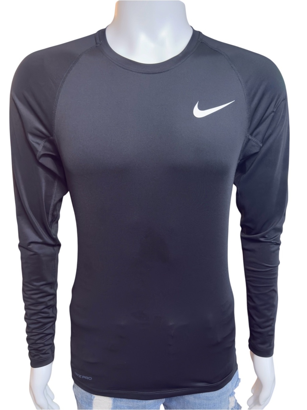 NIKE Men’s Pro Slim Fit Long Sleeve Shirt - Picture 6 of 11